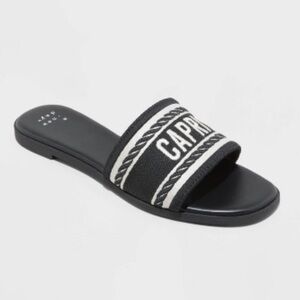 Black Slide Sandals